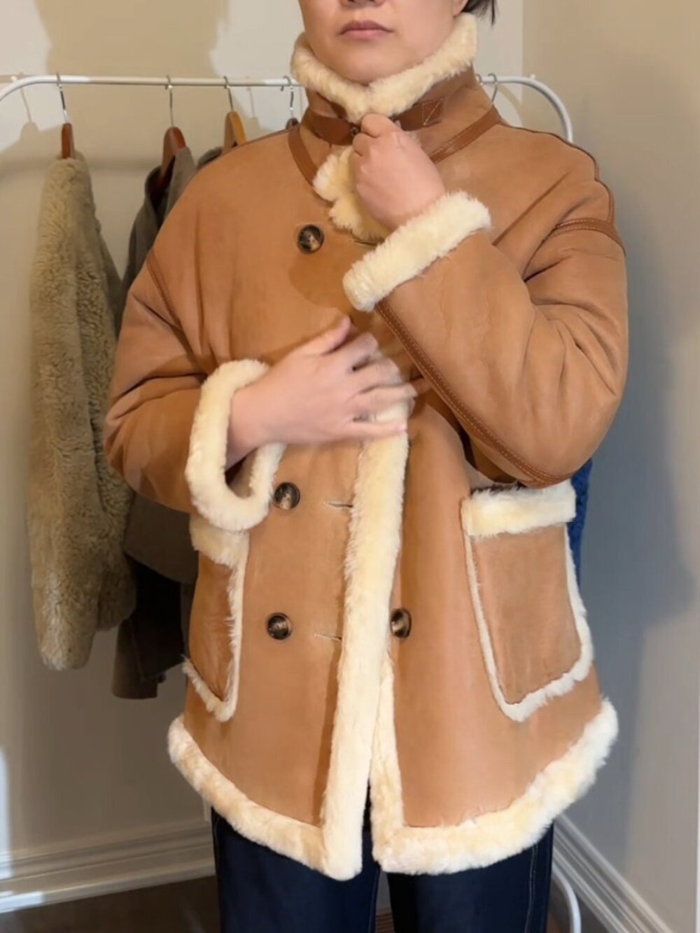 Brand new Genuine Shearling Lambskin Women’s Coat Ultra-Soft